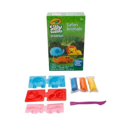 Set plastilina si accesorii Silly Scent, Animalele din Safari, 3 ani+, Crayola — preț și oferte