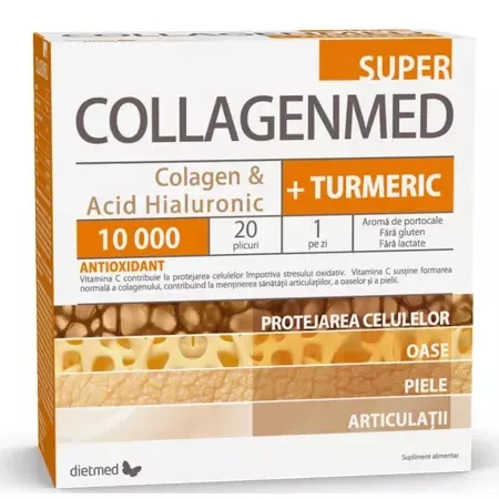 Collagenmed Super + Turmeric, 20 plicuri, Dietmed — preț și oferte