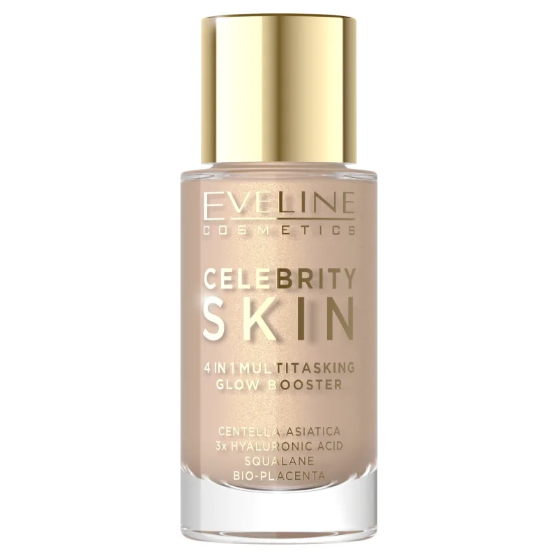 Eveline Cosmetics Celebrity Skin, Baza multifuncțională pentru față Glow Booster, 02N Universal Tan, 30 ml — preț și oferte