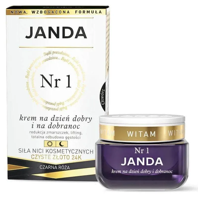 Janda Strength of Cosmetic Threads nr. 1, cremă de zi și de culcare din aur pur, trandafir negru, 50 ml — preț și oferte