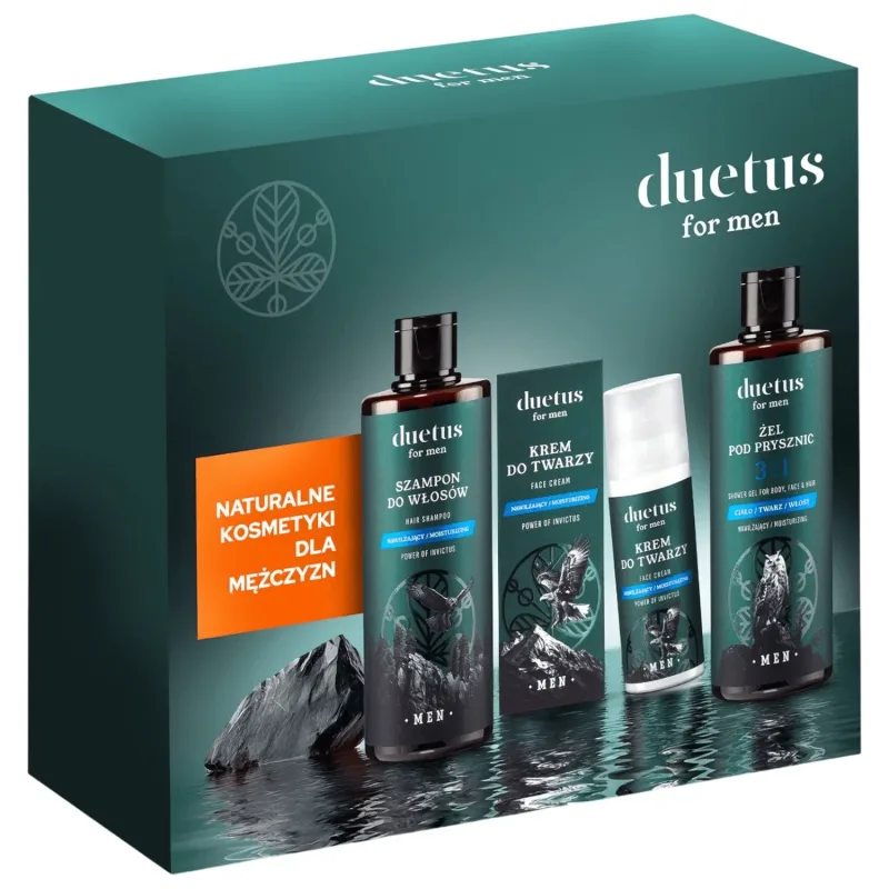 Set Duetus For Men Power Of Invictus, gel de duș, 300 ml + șampon de păr, 300 ml + cremă de față, 50 ml AMBALAJ DEFECTAT Sylveco — preț și oferte