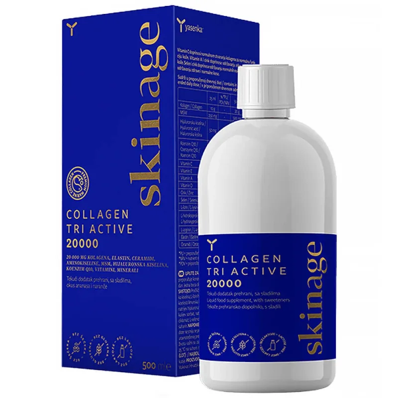 Yasenka Skinage Colagen Tri Active 20000, aromă de portocale și ananas, 500 ml — preț și oferte