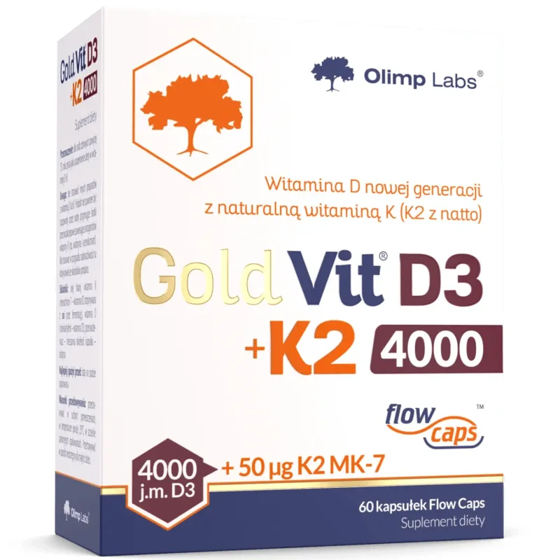 Olimp Gold-Vit D3 + K2, vitamina D 4000 UI + vitamina K 50 µg, 60 capsule — preț și oferte