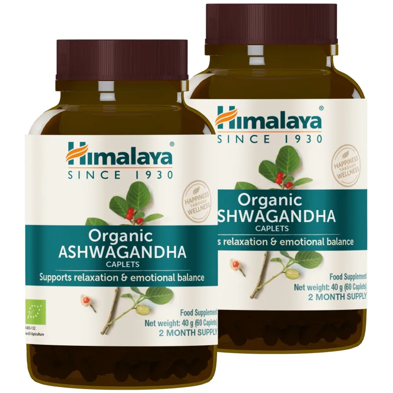 Himalaya Organic Ashwagandha set, 2 x 60 comprimate — preț și oferte