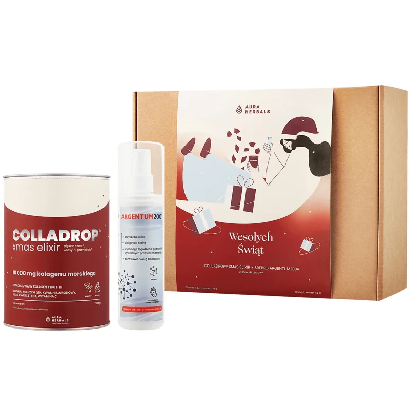 Kit Aura Herbals, Colladrop Xmas elixir, 333 g + Silver Argentum200, 150 ml — preț și oferte