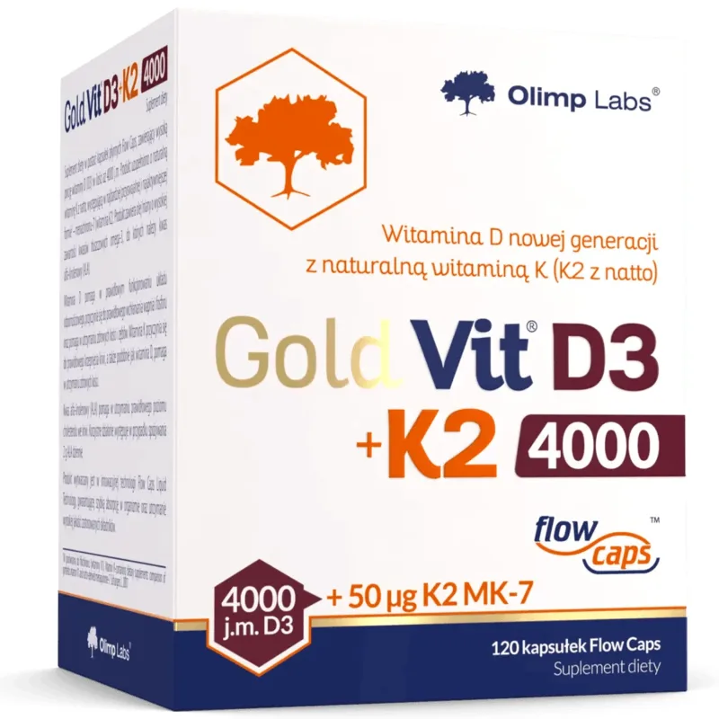 Olimp Gold-Vit D3 + K2, vitamina D 4000 UI + vitamina K 50 µg, 120 capsule — preț și oferte