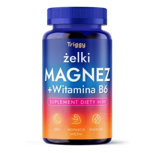 Triggy Magneziu cu vitamina B6, rulouri de jeleu, 60 bucăți