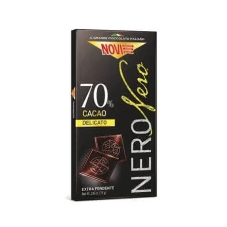 Ciocolata fina extra neagra 70% cacao, 75 g, Novi — preț și oferte