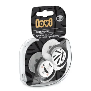 LOVI Suzeta Silicon Dynamic 0-3L x 2PCS SALT&PEPPER - 22/877