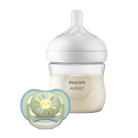 Set Biberon Natural  Response + Suzeta Ultra Air Avent, 0-6 luni, Philips — preț și oferte