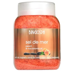 Bingospa Sel de mer, sare de baie, piersici și ulei de macadamia, 1.35 kg