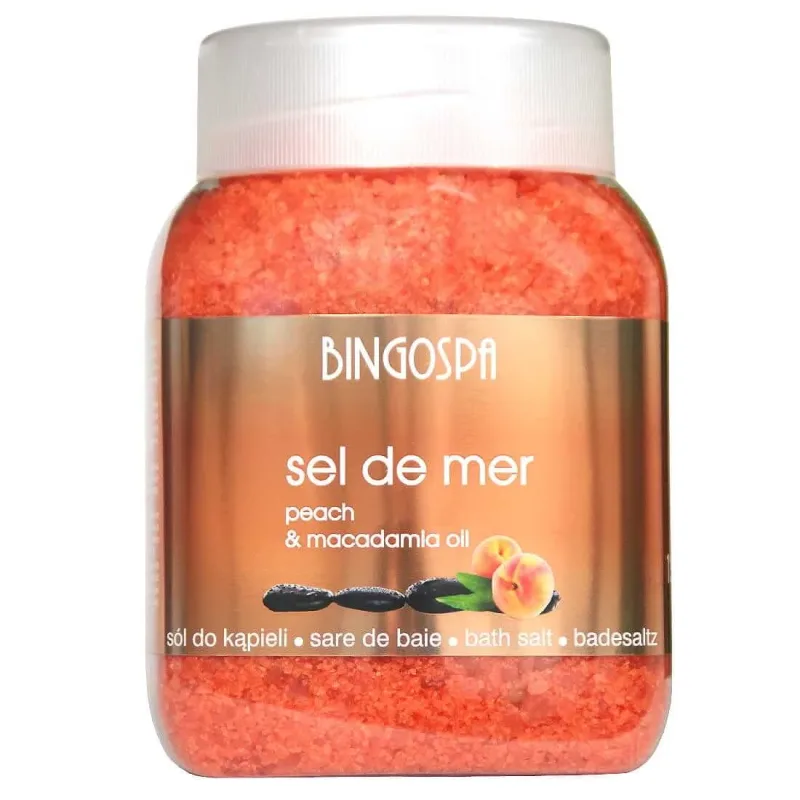 Bingospa Sel de mer, sare de baie, piersici și ulei de macadamia, 1.35 kg — preț și oferte