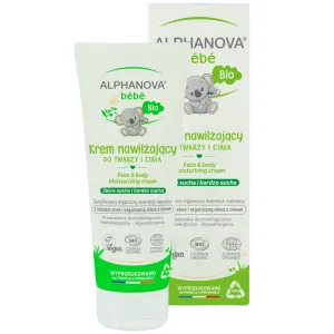 Alphanova Bebe, Bio cremă hidratantă pentru față și corp, de la naștere, piele uscată și foarte uscată, 75 ml