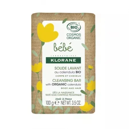 Sapun Bio solid pentru corp si par, 100 g, Klorane Bebe — preț și oferte