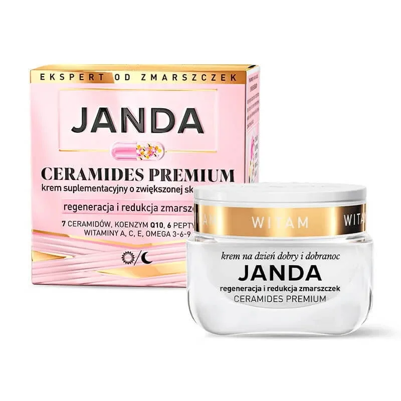 Janda Ceramides Premium, cremă suplimentară cu eficiență sporită, regenerare și reducere a ridurilor, 50 ml — preț și oferte
