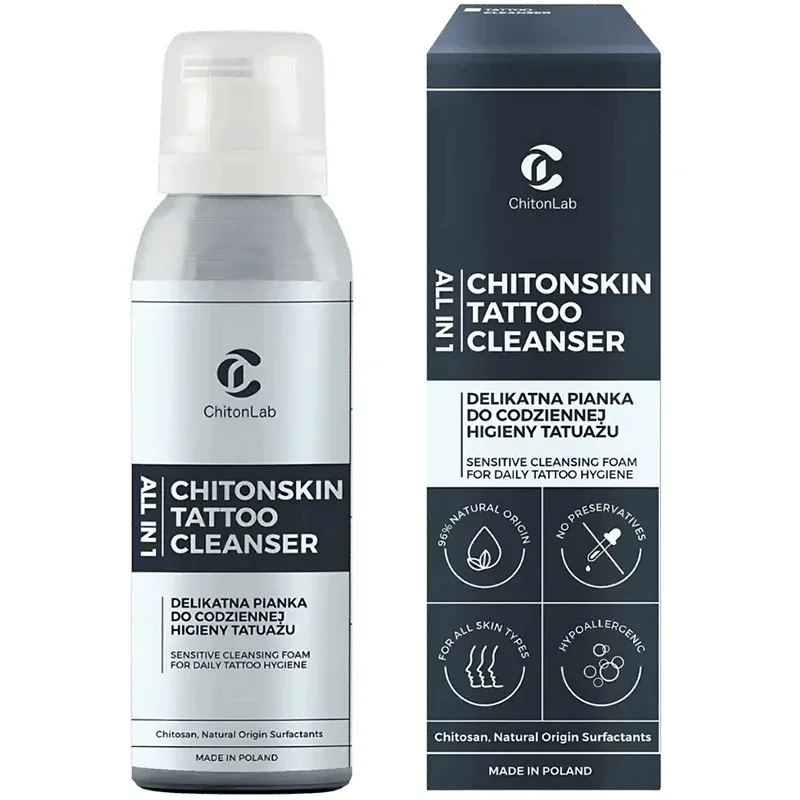ChitonLab, ChitonSkin Tattoo Cleanser, spumă delicată pentru igiena zilnică a tatuajelor, 50 ml — preț și oferte