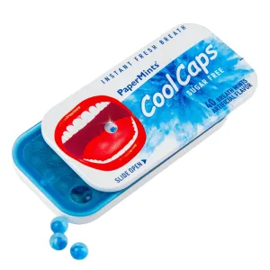 CoolCaps PaperMints, capsule, fără zahăr, aromă de mentă, 40 bucăți