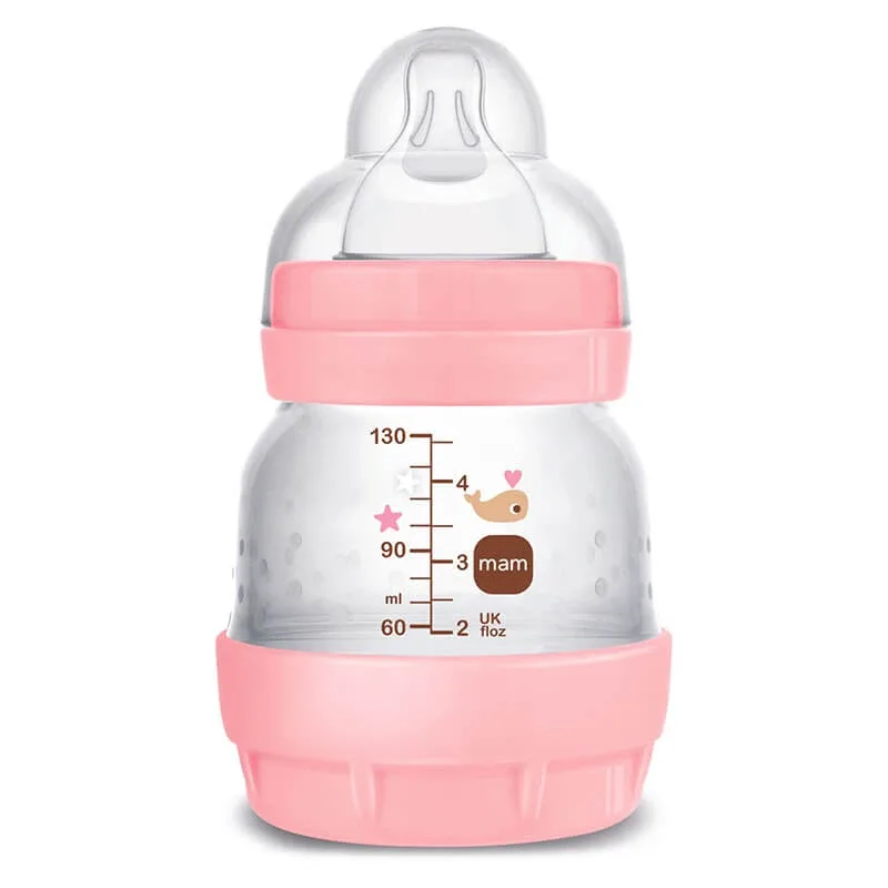 MAM Perfect Start Anti-Colic, biberon anti-colic, cu tetină din silicon, Sealife, fetiță, de la naștere, 130 ml — preț și oferte