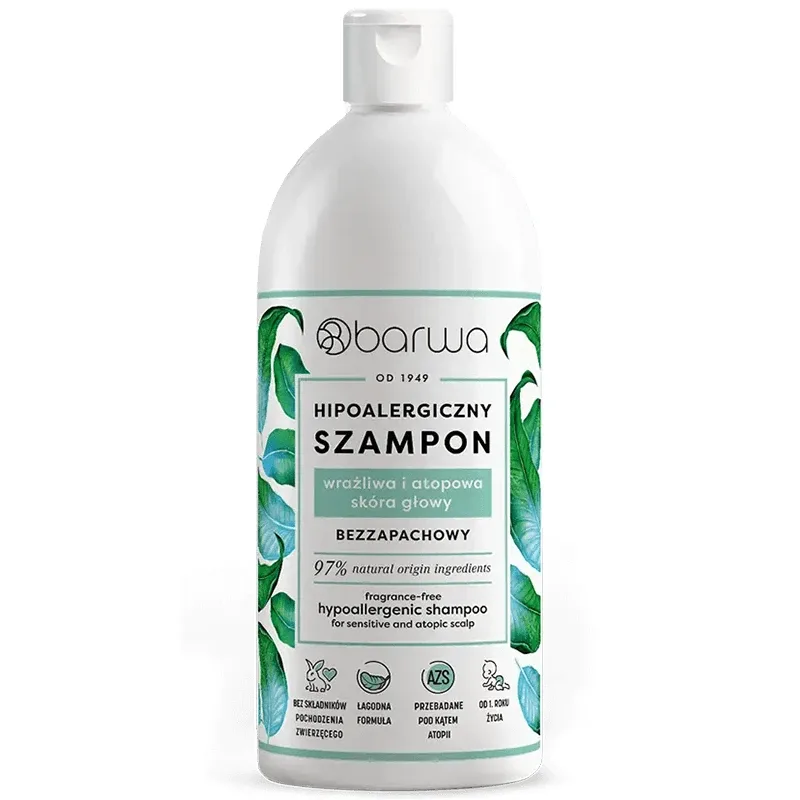 Barwa, șampon hipoalergenic pentru păr, fără parfum, 400 ml — preț și oferte