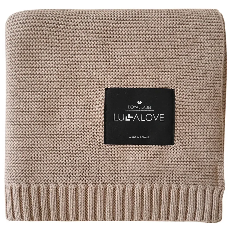 Lullalove, pătură tricotată, bambus, bej caramel, 80 x 100 cm — preț și oferte