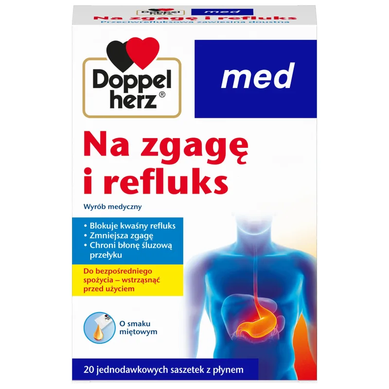 Doppelherz Med pentru arsuri la stomac și reflux, 20 pliculețe — preț și oferte