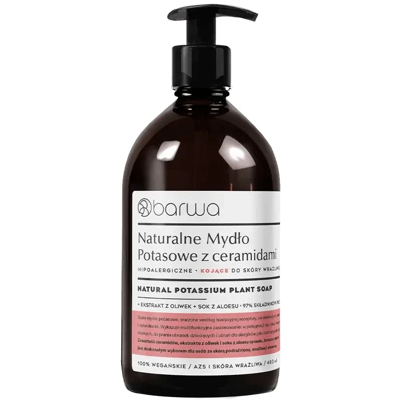 Barwa, săpun natural de potasiu cu ceramide, calmant, 480 ml — preț și oferte