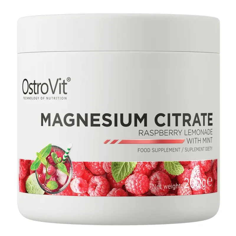 OstroVit Citrat de magneziu, citrat de magneziu, aromă de limonadă de zmeură cu mentă, 200 g — preț și oferte