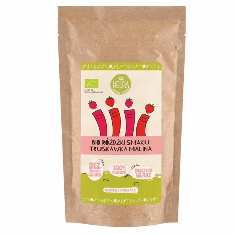 Helpa Bio Flavour Wands, căpșuni, zmeură, 10 x 2 g — preț și oferte