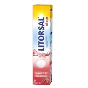 Electroliti cu aroma de cirese Litorsal, 24 comprimate efervescente – Zdrovit
