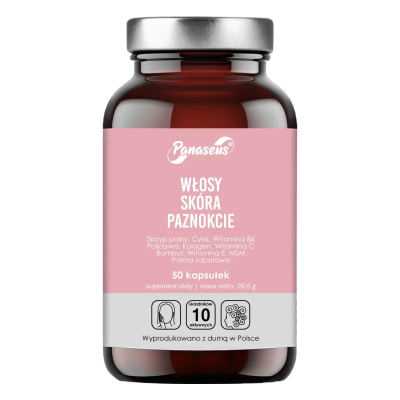 Panaseus Păr, piele, unghii, 50 capsule — preț și oferte