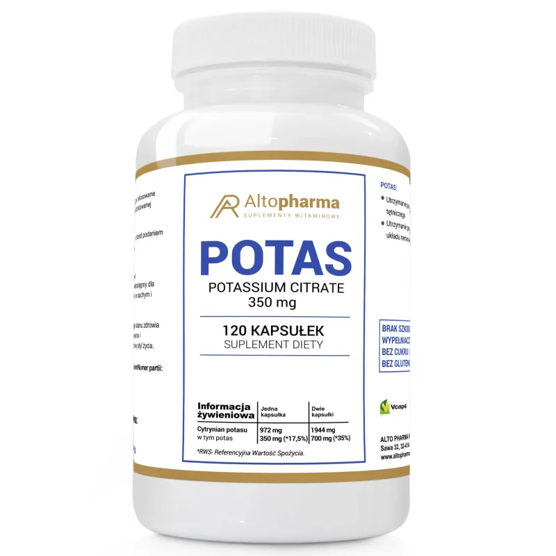 AltoPharma Potasiu 350 mg, 120 capsule — preț și oferte