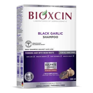 Bioxcin, șampon pentru căderea părului cu usturoi negru, 300 ml