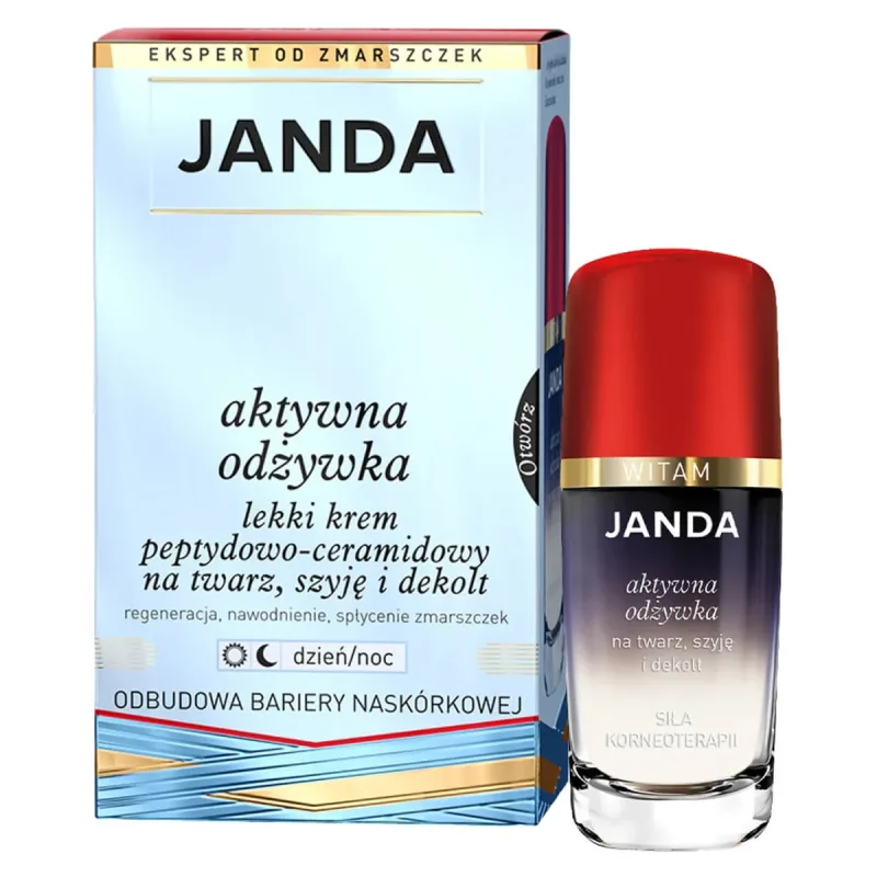 Janda, Active Conditioner, cremă ușoară peptide-ceramidă pentru față, gât și decolteu, 50 ml — preț și oferte