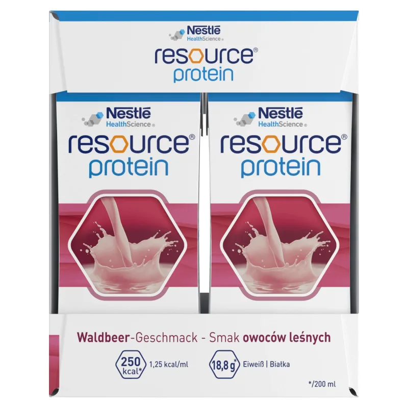 Resource Protein, supliment nutritiv, aromă de fructe de pădure, 4 x 200 ml NESTLE — preț și oferte