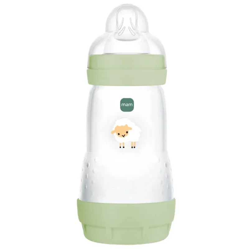 MAM Perfect Start, biberon anti-colic, cu tetină din silicon, Grounding in Nature, unisex, de la 2 luni, 260 ml — preț și oferte