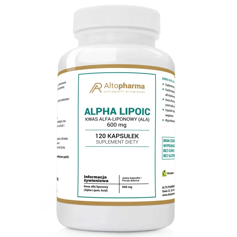AltoPharma Acid alfa lipoic ALA 600 mg, 120 capsule — preț și oferte