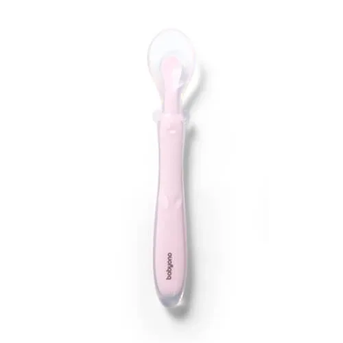 BabyOno, lingură din silicon flexibil, roz, de la 6 luni, 1 buc — preț și oferte