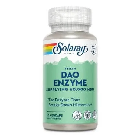 Extract standardizat din germeni de mazare DAO Enzymes, 60000 HDU, 30 capsule, Solaray SECOM — preț și oferte