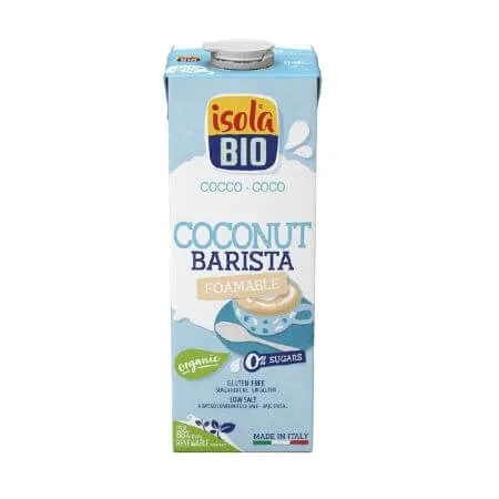 Bautura Bio din cocos Barista, fara gluten, 1 litru, Isola Bio — preț și oferte