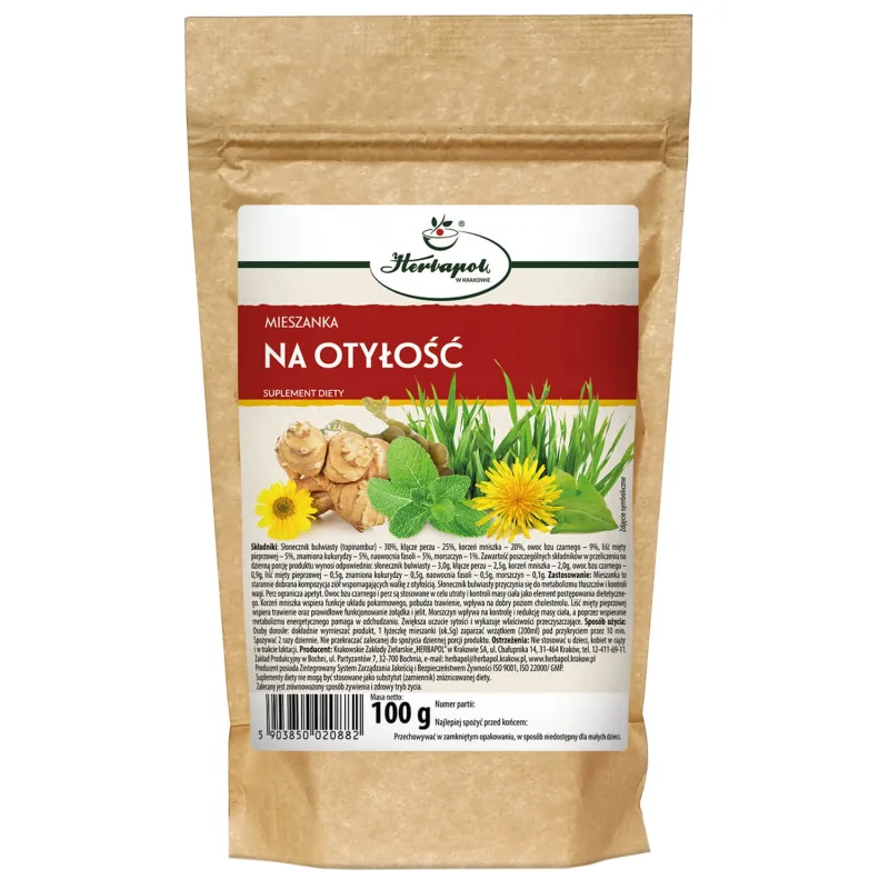 Herbapol Mieszanka Na Otyłość, ceai de plante, 100 g — preț și oferte