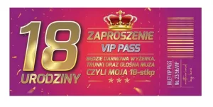 Invitație pentru a 18-a aniversare + plic