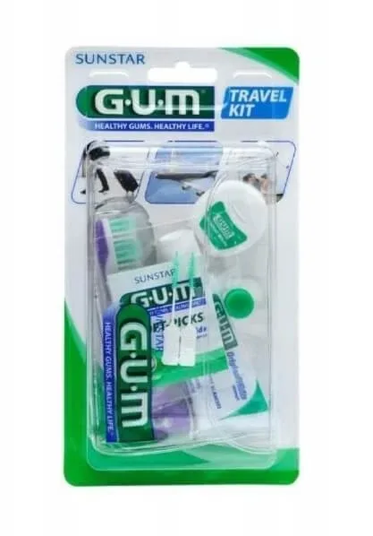 GUM Travel-Kit 4in1 Kit de călătorie periuță de dinți pastă de dinți ață dentară — preț și oferte