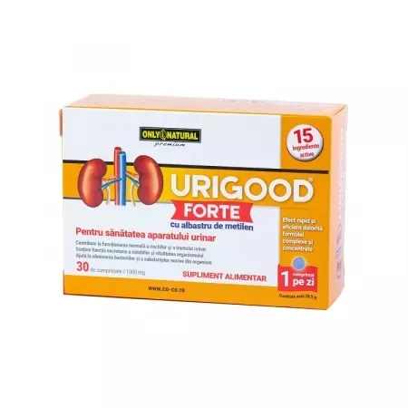 Urigood Forte 1000 mg, 30 comprimate – Only Natural — preț și oferte