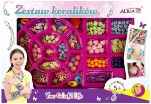 Set de mărgele din plastic, culori și forme mixte 150 bucăți