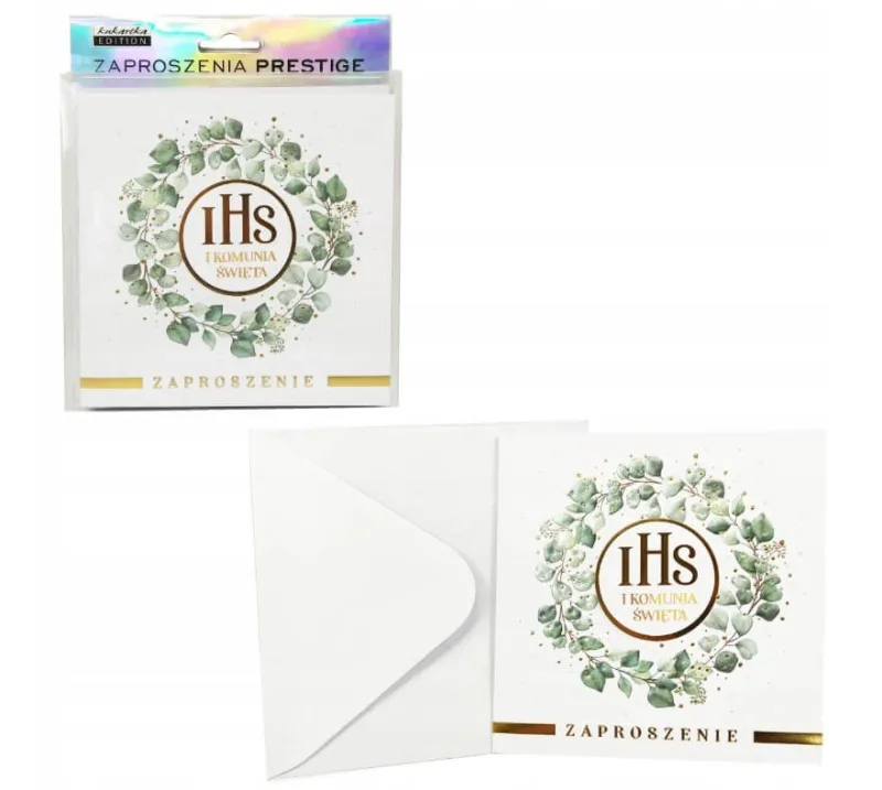 Invitație de împărtășanie cu plic 14.5cm x 14.5cm mix — preț și oferte