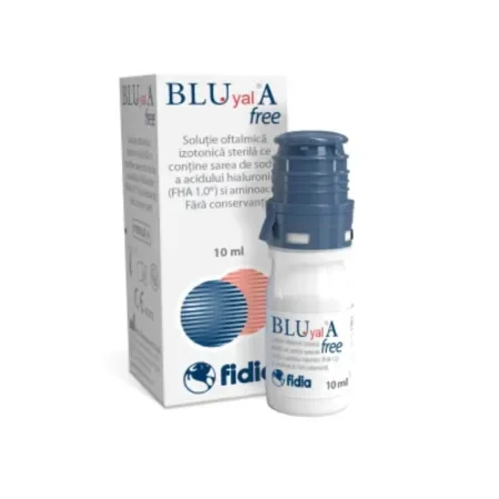 Blu Yal A Free solutie oftalmica, 10 ml, Fidia FIDIA FARMACEUTICI — preț și oferte