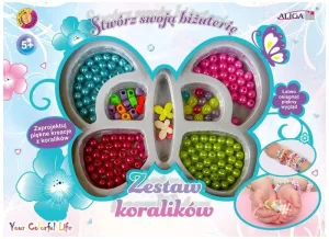 Set de mărgele și forme din plastic + linie 120 cm PJ-1961