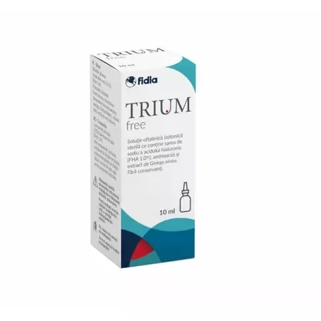 Trium Free picaturi oftalmice, 10 ml, Fidia FIDIA FARMACEUTICI — preț și oferte