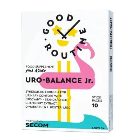 Uro-Balance Jr, gust de portocale, 10 plicuri x 2.25 g, Good Routine SECOM — preț și oferte
