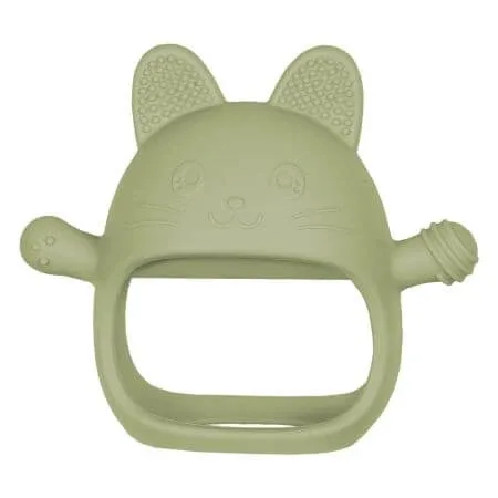 Jucarie pentru dentitie din silicon, Raw Green, Manusa Kitty, 3 luni+, Appekids — preț și oferte